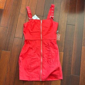 Forever 21 Red Zipper Mini dress